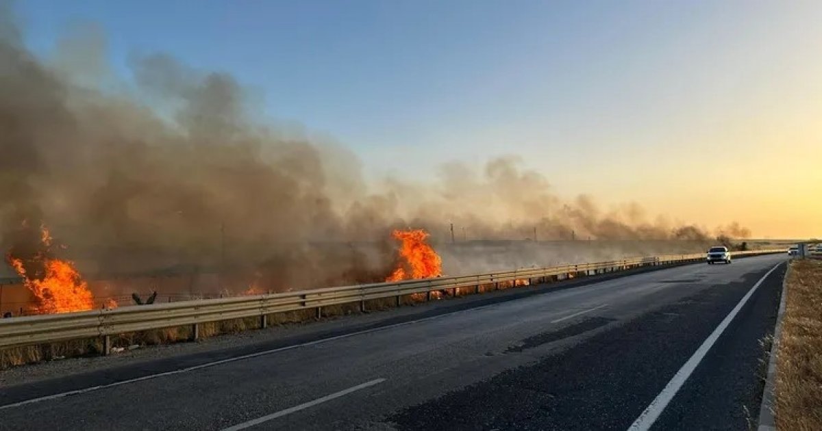 Возгорание произошло на участке автотрассы Кызылорда – граница РФ
