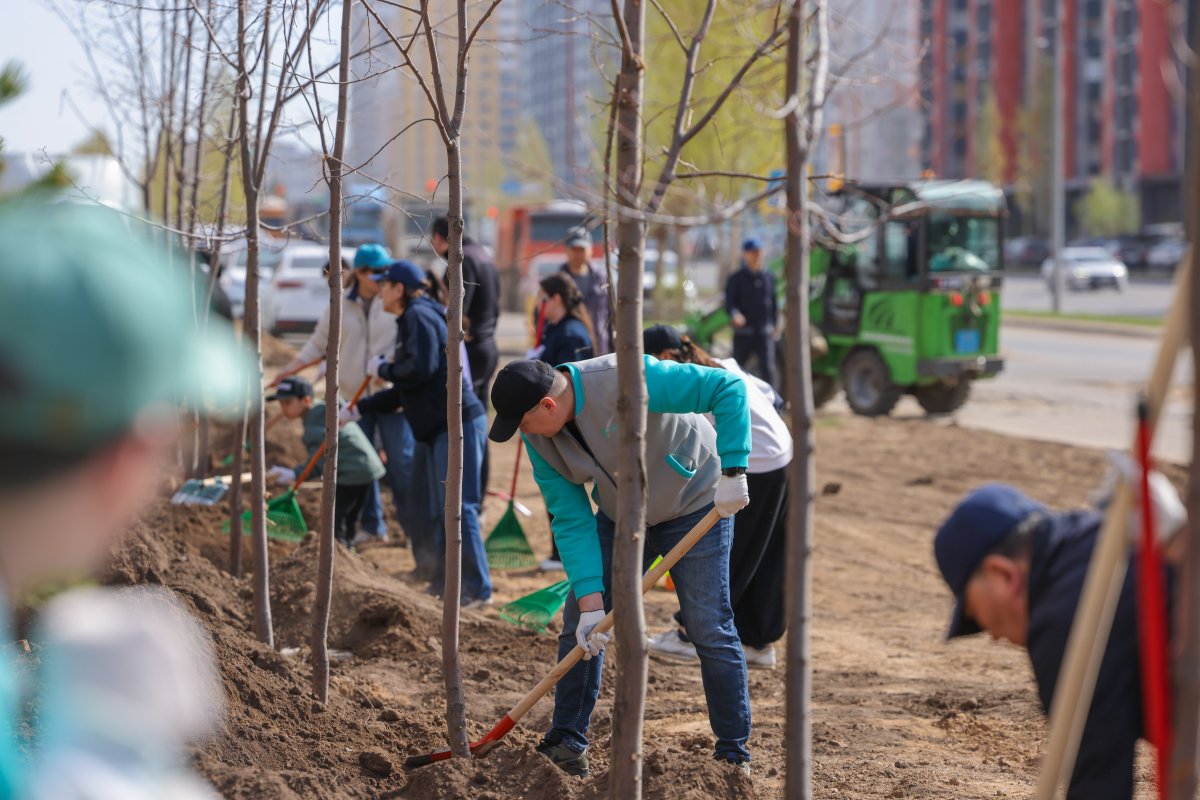 Активисты AMANAT вышли на уборку в рамках "Таза Қазақстан"