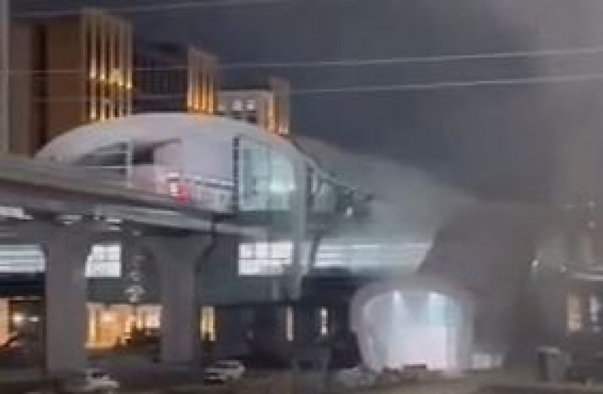 Пожар вспыхнул на LRT в Астане