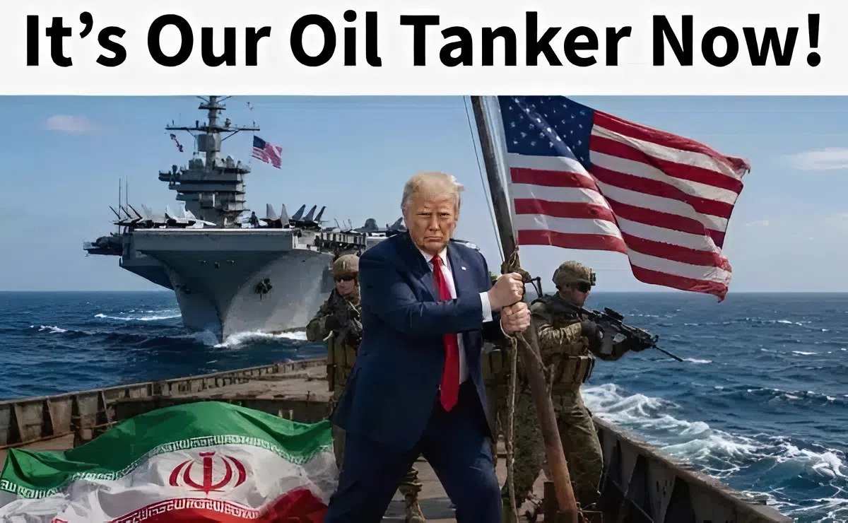 Трамп показал "захват" иранского танкера на ИИ-картинке