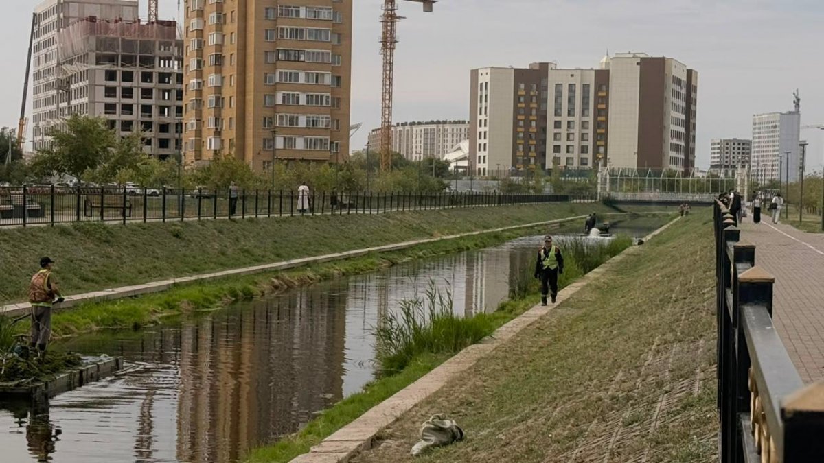 “Таза Қазақстан”: в Астане очищают реку Сарыбулак