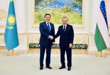 Аскар Мамин встретился с Президентом Узбекистана