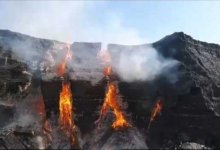 Уголь горит на разрезе «Шубарколь комир» в Караганде