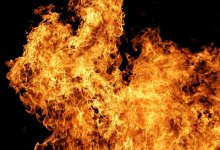 В Атбасаре сгорело здание бывшего колледжа