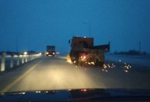 Снег на новой трассе за семь миллиардов тенге Караганда - Темиртау чистят вместе с бетоном
