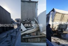 В Карагандинской области два грузовика зажали ГАЗель, есть погибшие