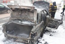 Автомобиль загорелся в Нур-Султане