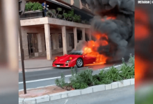 Мужчина не смог потушить с балкона Ferrari за 483 миллиона тенге