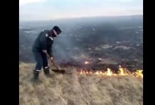 Несколько гектаров степи сгорели в Карагандинской области