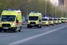 Колонны машин скорой помощи проехались по улицам казахстанских городов
