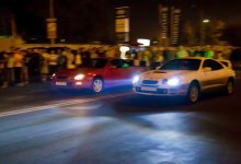 Алматинцы развлекались незаконными ночными гонками