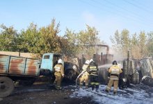 Десятки бочек с битумом загорелись в Нур-Султане