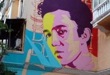 Мурал с Димашем Кудайбергеном появился в центре Алматы