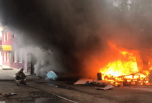 Пожар произошел на крупном рынке "Алтын Орда" в Алматинской области