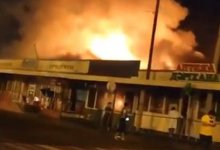 Торговый комплекс сгорел в Алматы