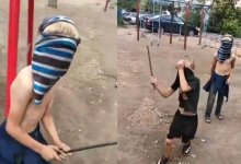 В Павлодаре юные вандалы оскорбляли и пытались избить рабочих, ремонтирующих детскую площадку