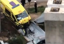 Скорая врезалась в забор LRT в Нур-Султане