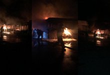 Десять пассажирских автобусов сгорели в Рудном