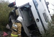 В Туркестанской области опрокинулся автобус с 34 пассажирами