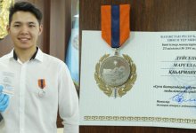 18-летний алматинец спас тонущего иностранца. Его наградили в МВД