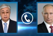 Касым-Жомарт Токаев поздравил Владимира Путина с днем рождения