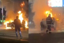 Пожарные Алматы предотвратили взрыв автомобиля