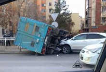 В центре Нур-Султана Lexus протаранил «ГАЗель»