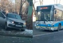 Страшное ДТП в Алматы: пьяный водитель врезался в автобус