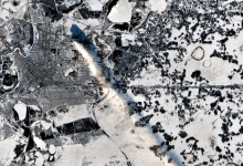 Спутник снял из космоса 20-километровую тень от дыма ТЭЦ-2 в Петропавловске