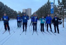 Филиал Aq Jol провел лыжный марафон в Нур-Султане