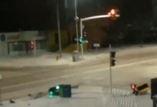 Пьяный водитель снес светофор в Нур-Султане