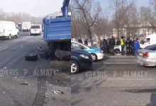 Массовое ДТП с участием пяти автомашин произошло в Алматы