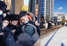 Астанчане устроили давку на открытии нового цветочного магазина