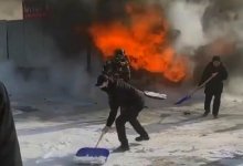 В Нур-Султане горит центральный рынок