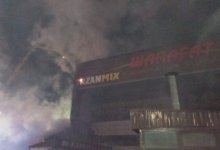 Рынок "Шапагат" горит в Нур-Султане
