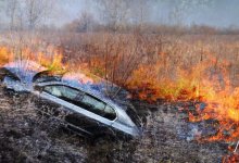 Пожар на трассе Караганда-Каркаралинск спровоцировал несколько аварий