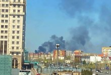 Пожар в Нур-Султане: загорелся сухостой на большой площади