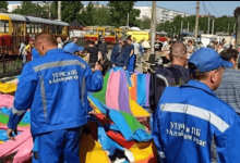 Батут опрокинулся в Барнауле. Пострадали маленькие дети