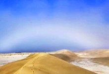 "Уникальный случай": белую радугу сняли над Каспием в Мангистау