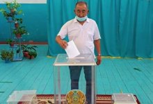 Жители села Жанатурмыс Жамбылской области шли голосовать с раннего утра