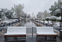 В Алматы выпал первый снег: фоторепортаж