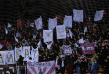 Футбольный клуб «Актобе» наказали за нецензурный баннер фанатов