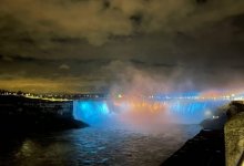 Ниагарский водопад запестрел цветами казахстанского флага