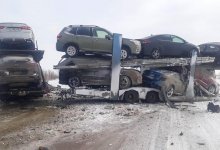 ДТП с двумя автовозами из Грузии произошло в Актюбинской области