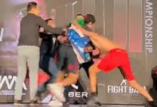 Боец ММА из Казахстана подрался на взвешивании перед схваткой (ВИДЕО)