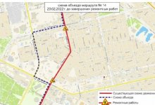 Временно изменена схема движения автобуса № 14 в Нур-Султане