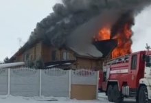 Баня сгорела дотла в одной из баз отдыха Косшы