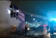 Двухэтажный торговый центр горел в Балхаше