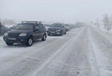 Из-за непогоды 26 автомобилей столкнулись на трассе в Акмолинской области