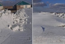 Ледовые навалы повредили базу отдыха на берегу озера в Кызылординской области